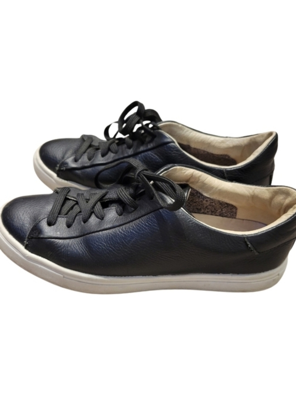 Roots Women's Black Lace Up Leather Sneakers